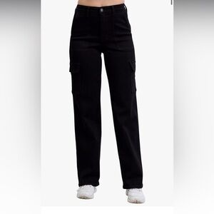 Judy Blue black Cargo Wide leg jeans Size 9/29